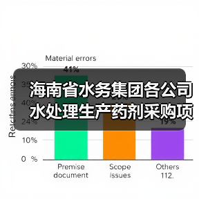 海南省水务集团各公司水处理生产药剂采购项目招标!(图3) 海南省水务集团各公司水处理生产药剂采购项目招标!(图3)