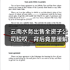 云南水务出售全资子公司股权,背后竟是缓解财务危机?(图2) 云南水务出售全资子公司股权,背后竟是缓解财务危机?(图2)